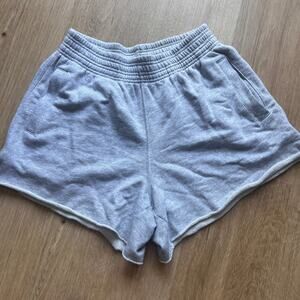 Aerie Fleece-Of-Mind High Waisted Gray Short Sz S